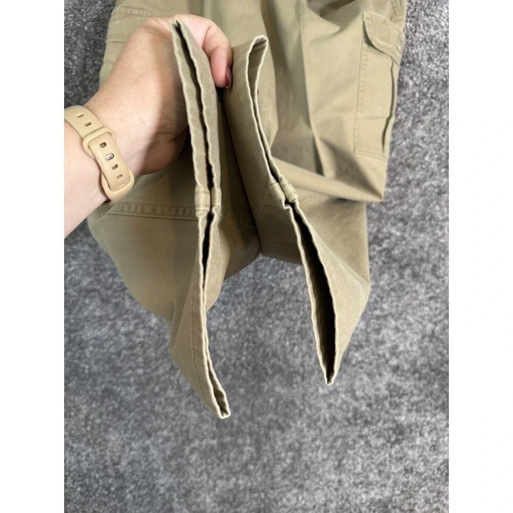 Vtg Wrangler Cargo Khaki Pants Relaxed Fit Canvas Mens 36x30 Workwear Y2k Chore